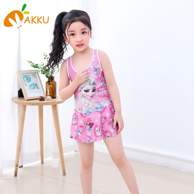 Bộ Đồ Bơi Một Mảnh In Hình Công Chúa elsa Xinh Xắn Cho Bé Gái akku