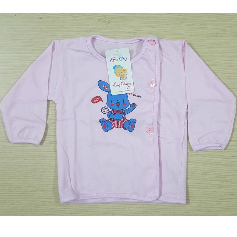 Combo 5 Áo dài tay sơ sinh cúc lệch Baby 100% cotton cho bé