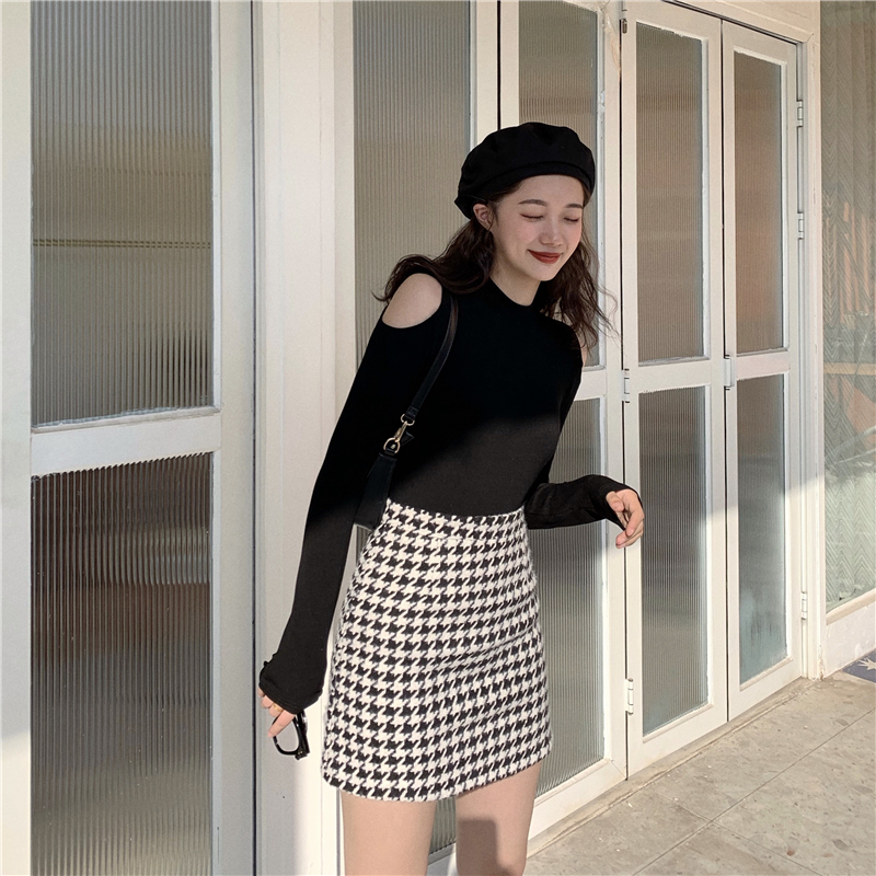 Chân Váy Sọc Ca Rô Dáng Ôm Thời Trang Xinh Xắn Cho Nữ