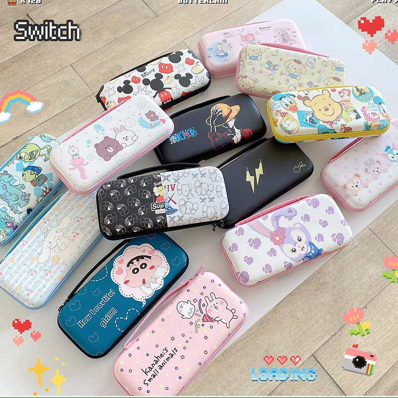 Túi Đựng Máy Chơi Game Nintendo Switch Hoạ Tiết Hoạt Hình Dễ Thương Xinh Xắn