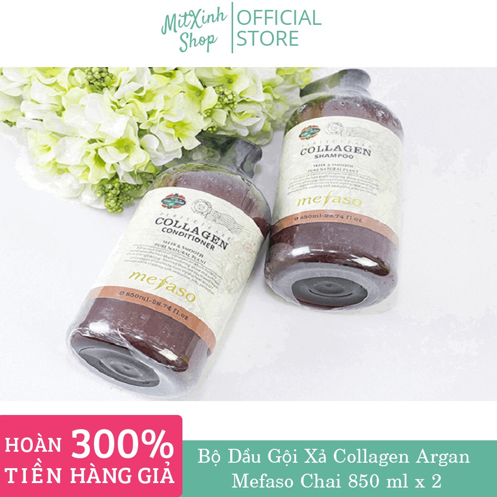 [Hàng Chính Hãng] Bộ Dầu Gội Xả Collagen Mefaso 850ml x 2 [SIÊU MƯỢT]