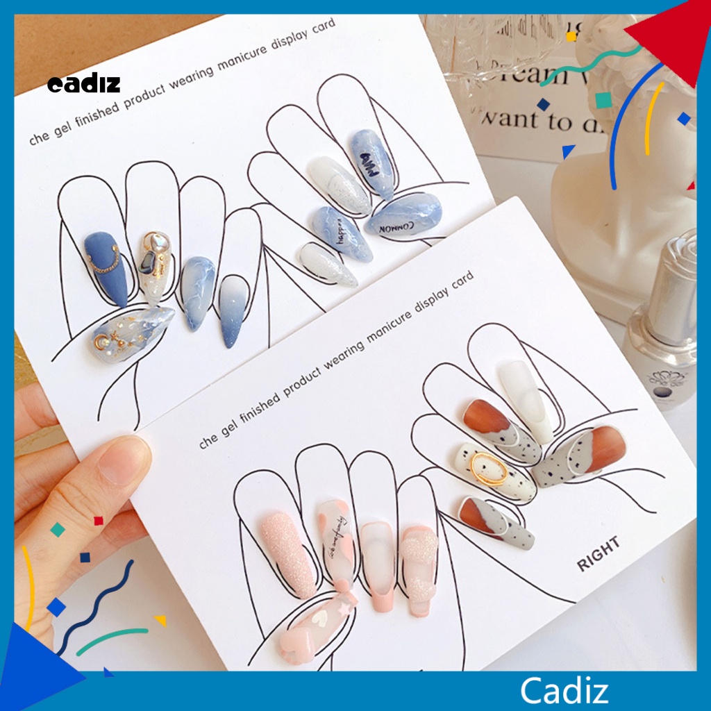 Bộ 5 Thẻ Trưng Bày Móng Tay Giả Tiện Lợi Edge