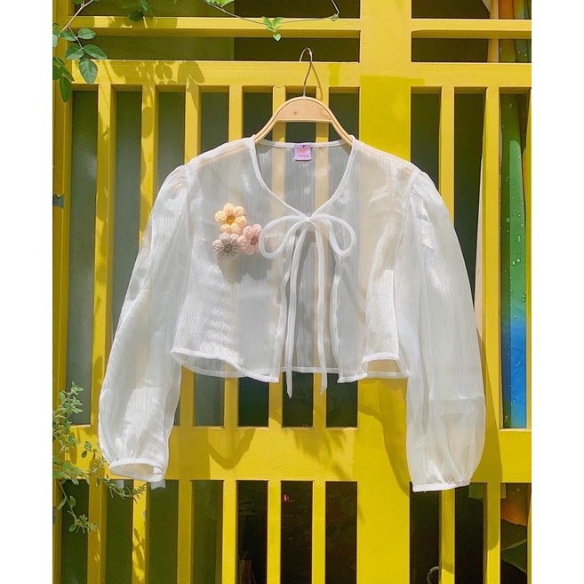 Áo khoác croptop voan madebytim