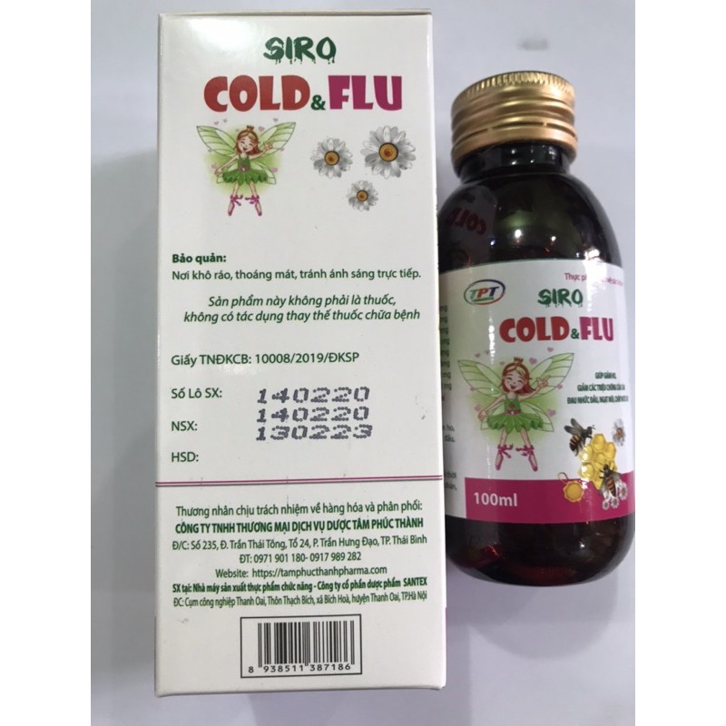 Siro Cảm Cúm  COLD & FLU - Bổ Phế, giảm Ho , Long Đờm
