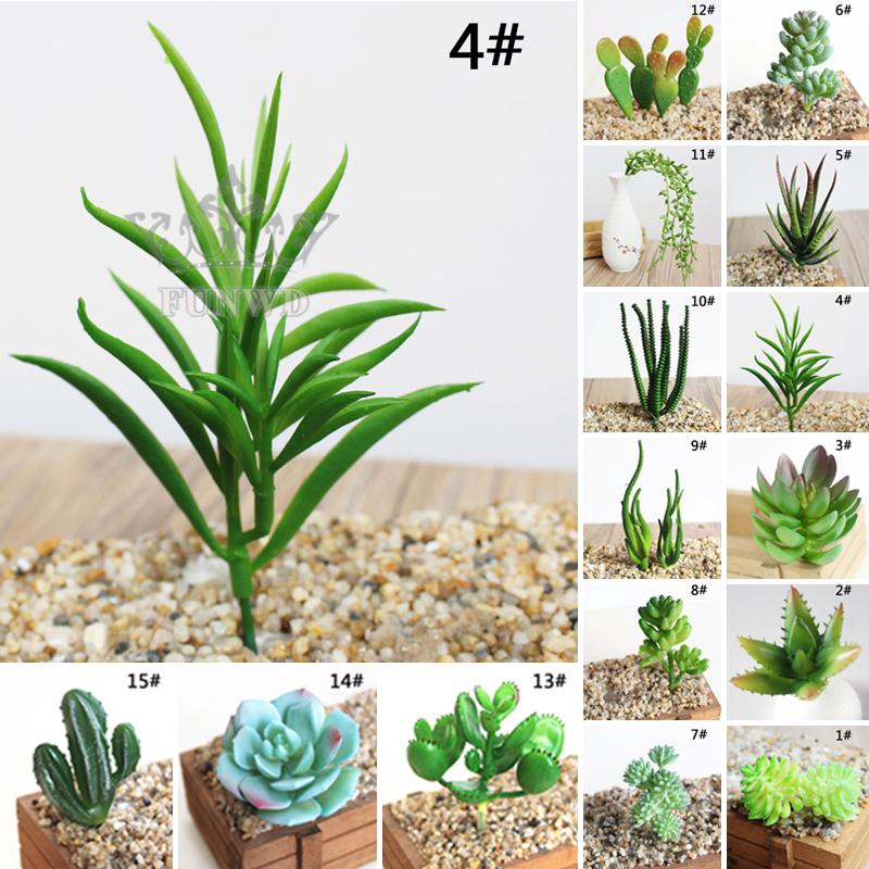 1 Chậu Cây Xương Rồng Nhân Tạo Bằng Nhựa 5-11cm/1.97'' - 4.33'' Trang Trí Nhà Cửa