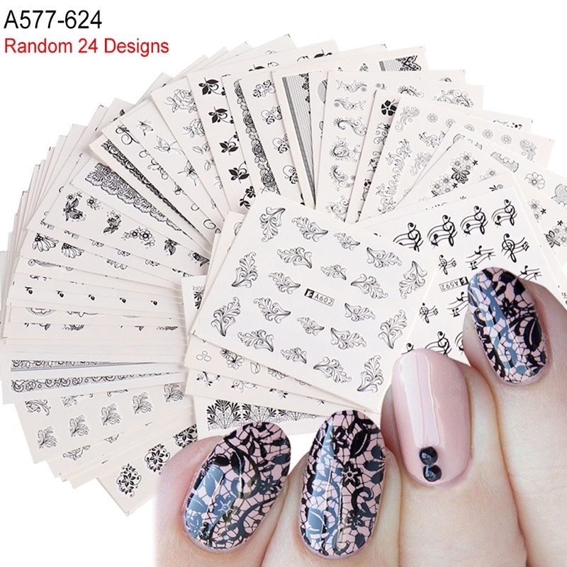 Sticker nước đen trắng, xăm nước sang chảnh