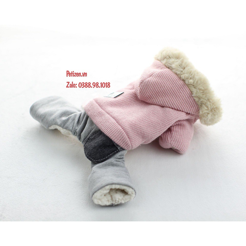 Quần áo chó mèo - Áo cotton bông siêu dày Lolipop