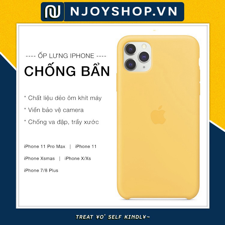 ỐP CHỐNG BẨN IPHONE 11 PRO MAX XS MAX XR 7 PLUS 8 PLUS MÀU VÀNG SỮA YELLOW CHỐNG SỐC CAO CẤP VIỀN BẢO VỆ CAMERA