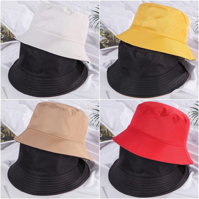 Mũ bucket vành tròn tai bèo trơn dành cho nam nữ phong cách unisex