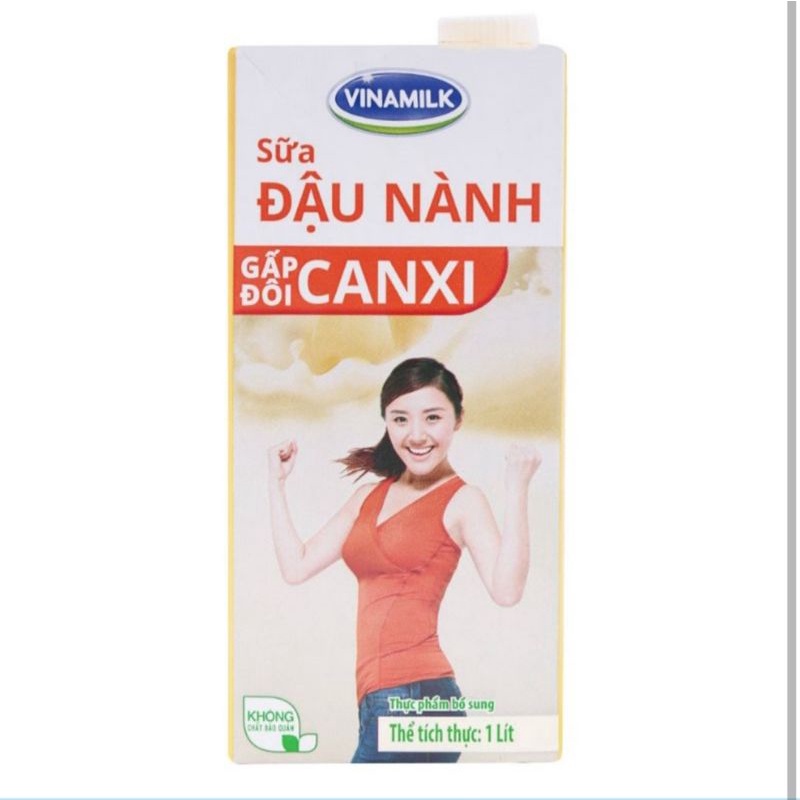 Sữa Đậu Nành Vinamilk Gấp Đôi Canxi 1L