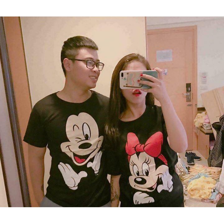 Áo thun hoạt hình Thái Mickey,Minnie GS001 GS002 | Shopee Việt Nam