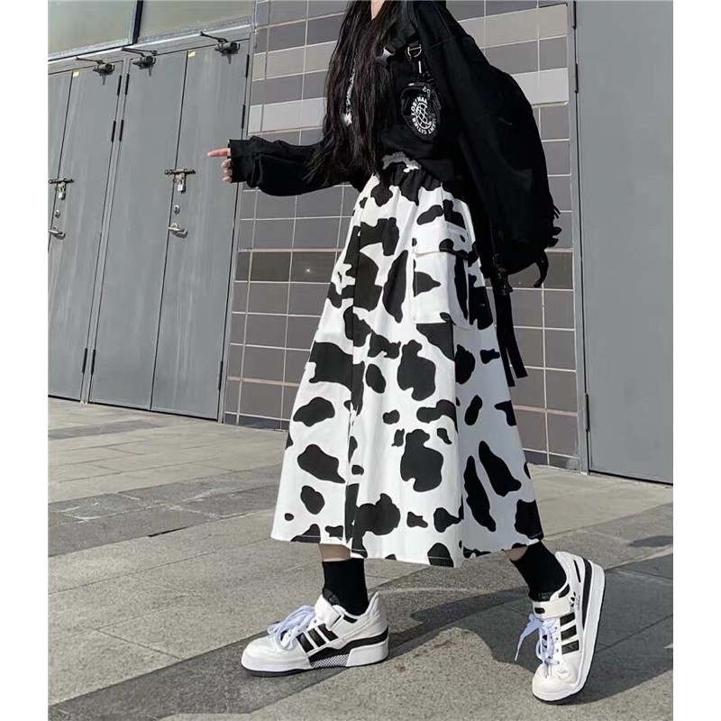 Chân váy bò sữa ullzang dài | BigBuy360 - bigbuy360.vn