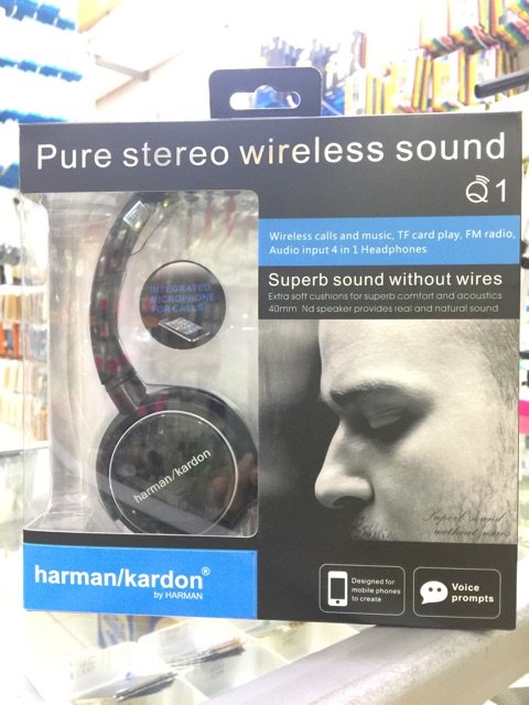 Tai Nghe Bluetooth Không Dây Âm Thanh Stereo Harman Kardon Q1