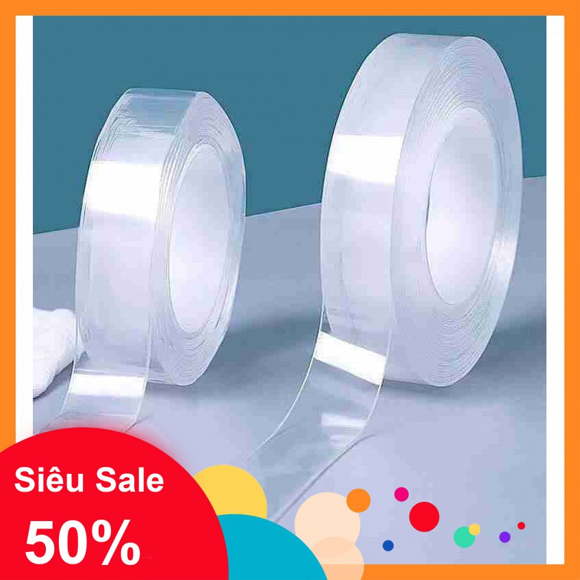 Bán sỉ-Cuộn 3M-Băng Dính Trong Suốt Siêu Dính Có Bán Kính 2mm*3cm