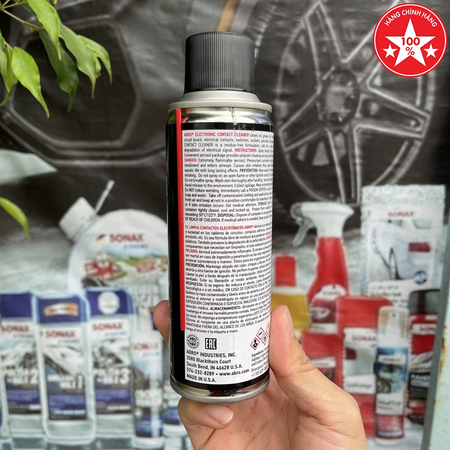 Chai xịt làm sạch mạch điện tử Abro EC-533 163g