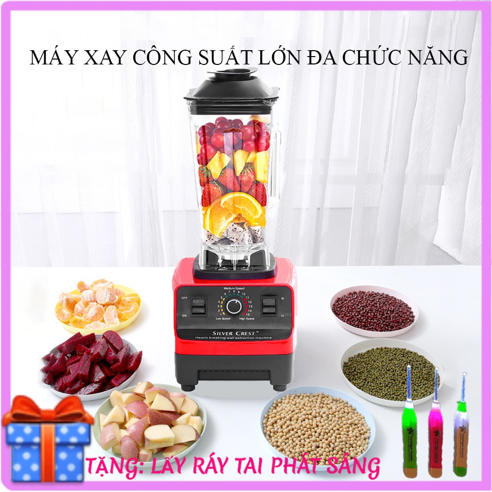 Máy xay đa năng, máy xay sinh tố công nghiệp công suất lớn, xay tất cả các loại thực phẩm: rau quả, ngũ cốc, thịt..