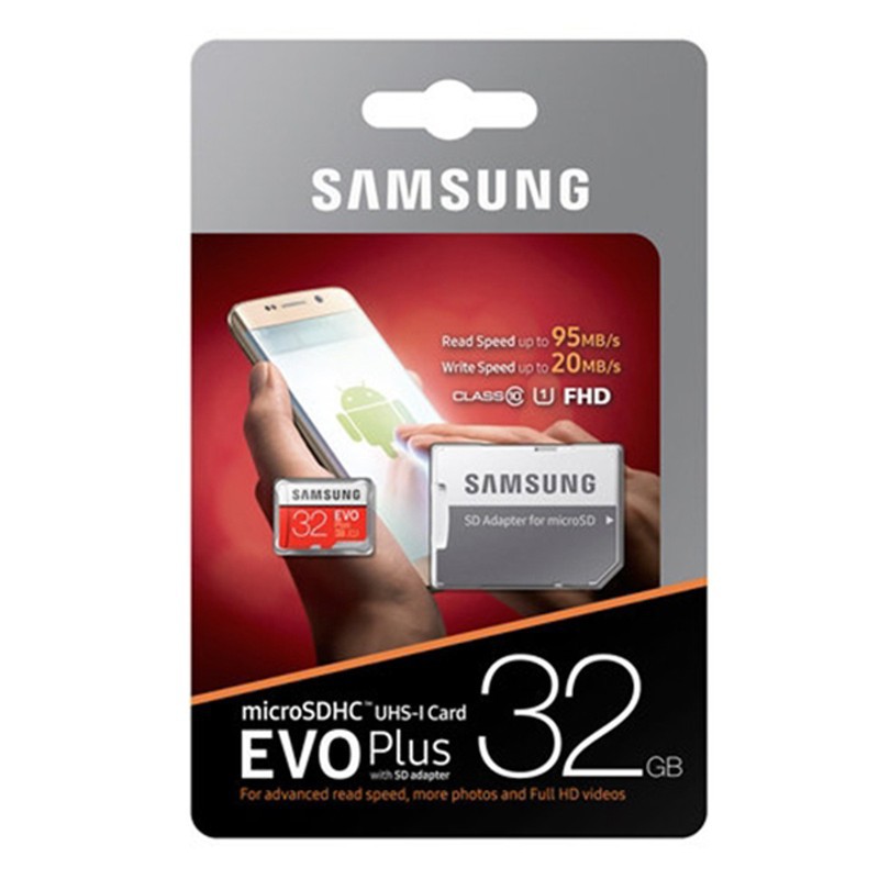 Thẻ Nhớ Micro SD Samsung Evo Plus U1 32GB Class 10 - 95MBs Kèm Adapter - Hàng Chính Hãng