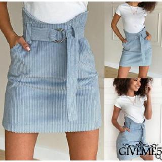 Summer Womens Bodycon Skirts High Waist Office Elegant Sashes Mini Pencil Skirts