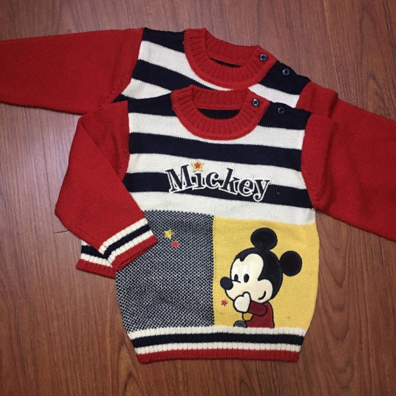 (Size 10-27kg) Áo len mickey phối màu