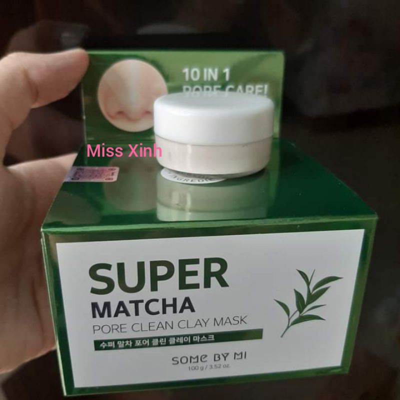 Mặt nạ đất sét làm sạch lỗ chân lông SOME BY MI Super Matcha Pore Clean Clay Mask 100g Chính hãng - Miss Xinh