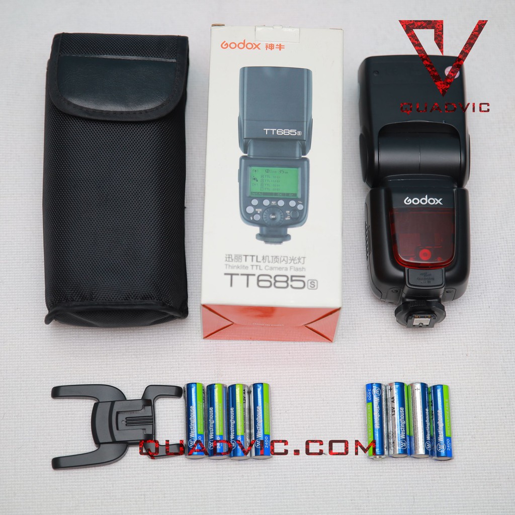 Combo đèn flash Godox tt685 for Sony FE A7 pin sạc westinghouse 2500mah sạc liitokala lii 500 v860