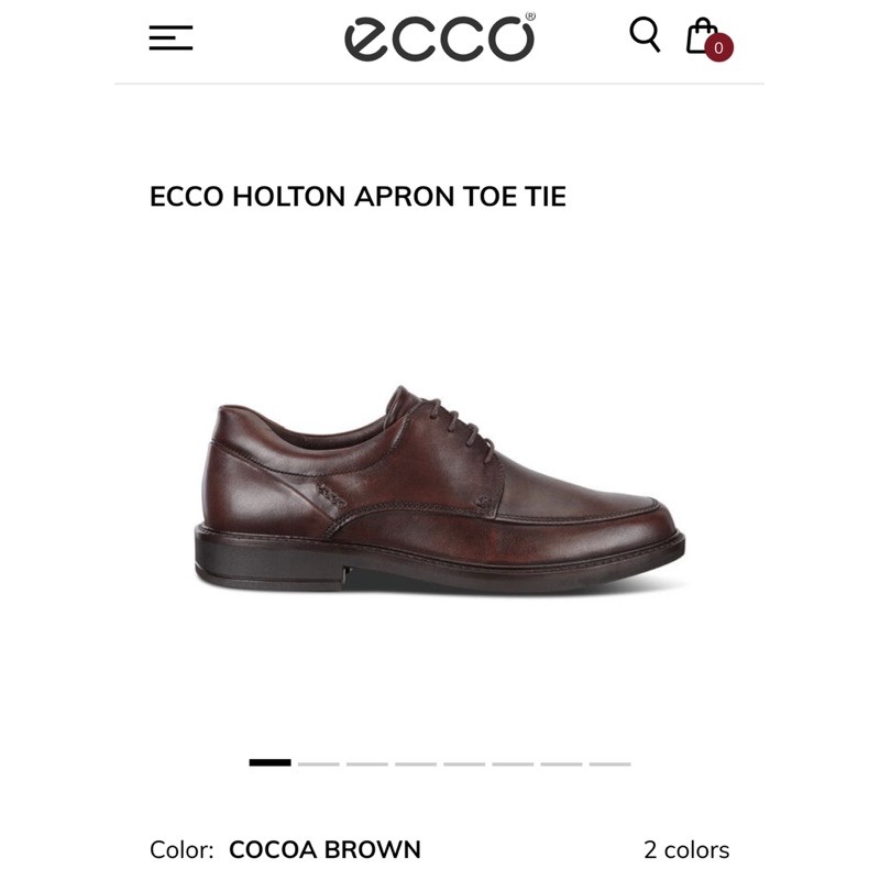 ECCO HOLTON APRON TOE TIE SIZE 42