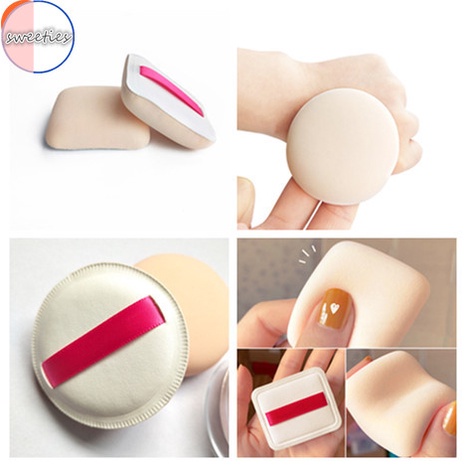 [Hàng mới về] Miếng mút trang điểm hình tròn/ hình vuông thân thiện với làn da tiện lợi dành cho phái đẹp