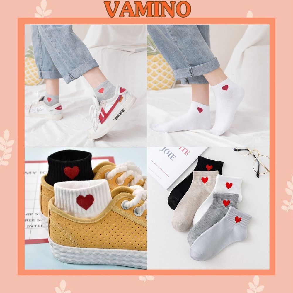 TẤT VỚ NỮ HÌNH TRÁI TIM CỔ NGẮN TN07