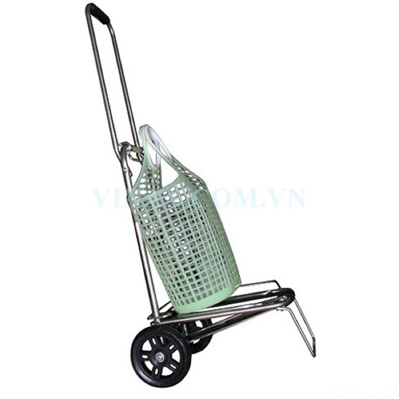 xe đi chợ gấp gọn inox