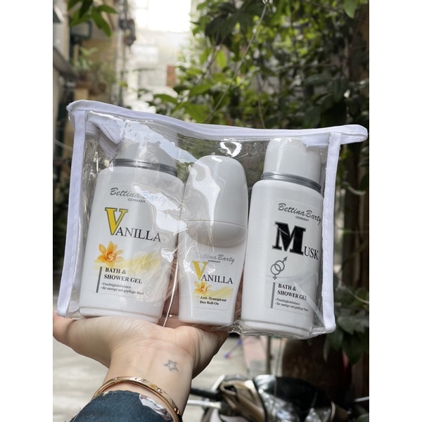 Set 3 sữa tắm du lịch Bettina hương Vanilla và Musk  Đức 🇩🇪