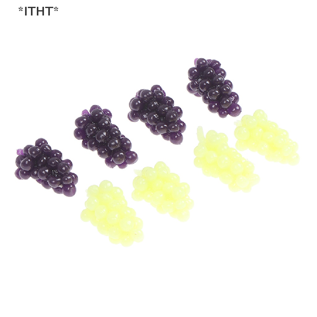 Set 4 Chùm Nho Mini Trang Trí Nhà Búp Bê Tỉ Lệ 1 / 12