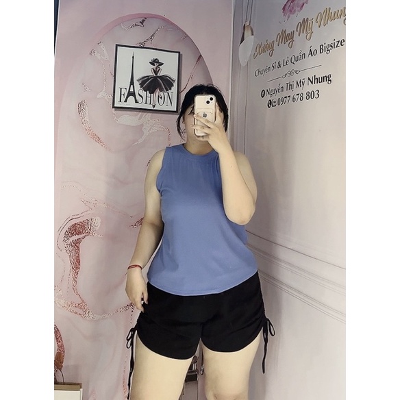 Áo Thun Ba Lỗ Bigsize Phom lững qua rốn 67kg đến 95kg