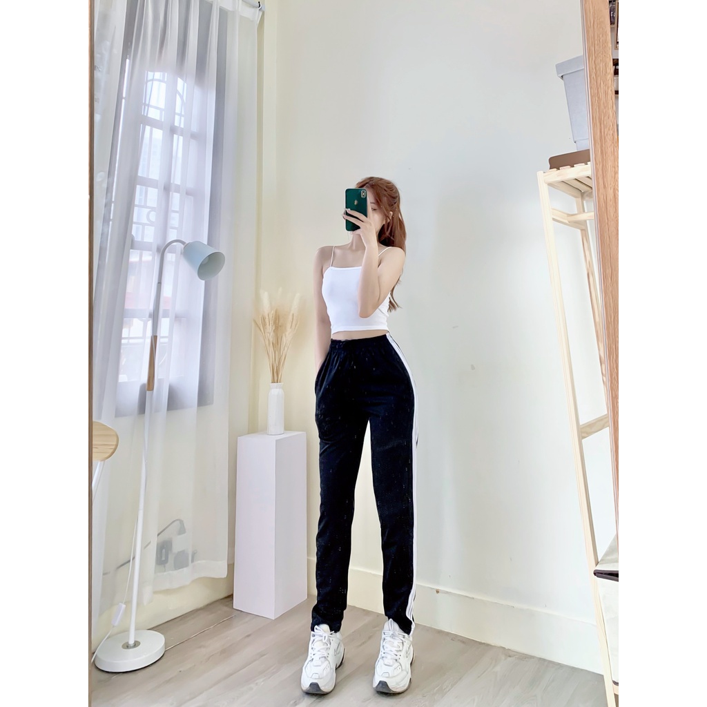 Áo 2 Dây Bún Thun Gân Croptop - CHUPPY - 2S01