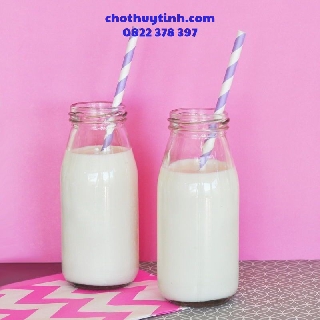 CHAI THỦY TINH ĐỰNG SỮA 200ML NẮP THIẾC