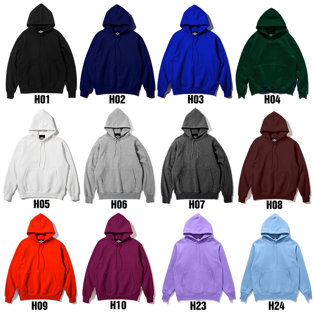 Áo Hoodie unisex 2T Store bst 24 màu sắc - Áo khoác nỉ chui đầu nón 2 lớp dày dặn chất lượng (Màu 1 đến 12) | BigBuy360 - bigbuy360.vn