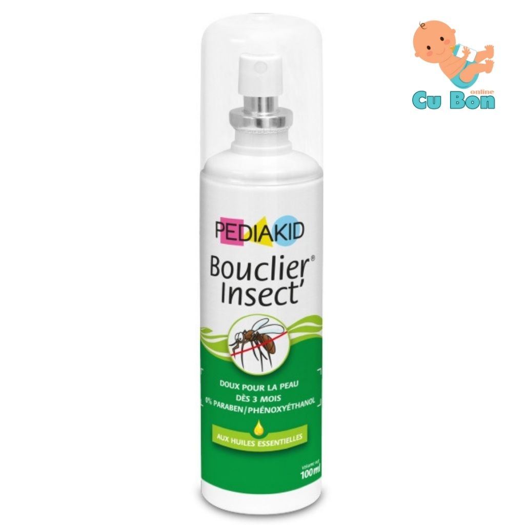 XỊT muối PEDIAKID CHỐNG MUỖI VÀ CÔN TRÙNG ĐỐT PHÁP 100ML cho trẻ từ 3 tháng tuổi