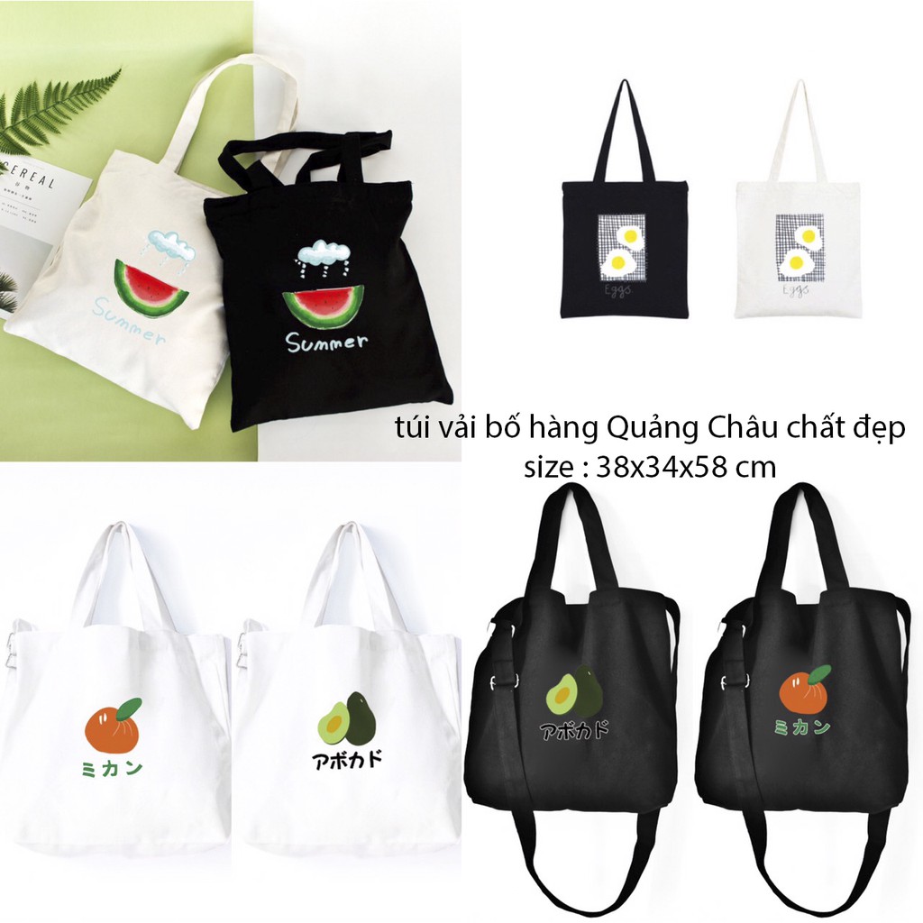 Túi Tote Đeo Chéo vải bố canvas pilu hàng chất lượng cao