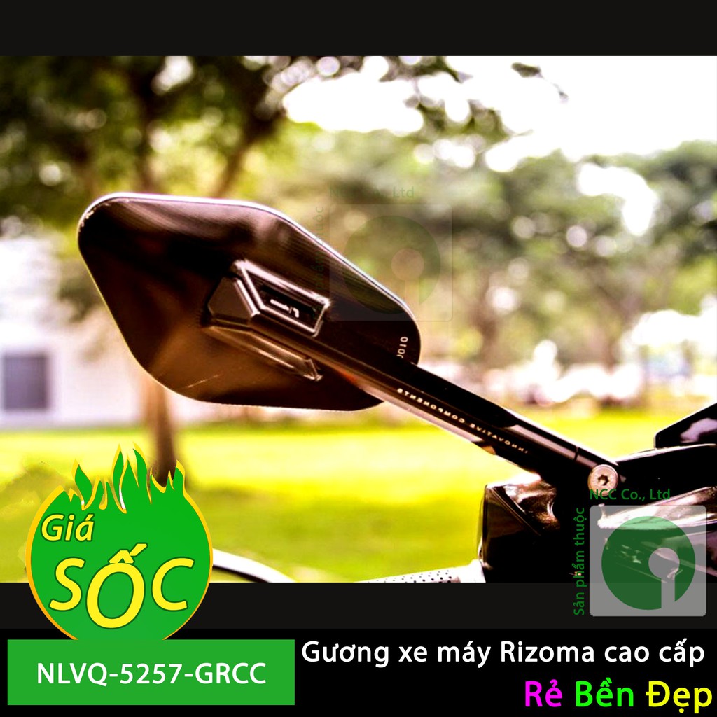 Guơng kính chiếu hậu xe máy Rizoma cao cấp - NLVQ-5257-GRCC (Nhiều màu)