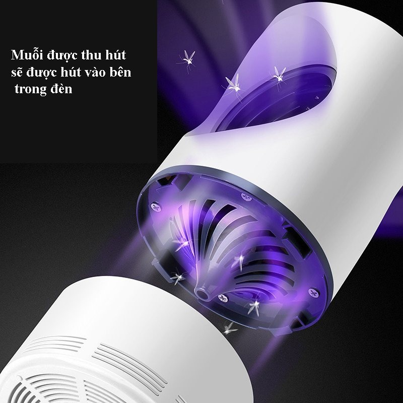 Máy bắt muỗi mini, đèn bắt muỗi mini kiêm đèn ngủ, kiểu dáng nhỏ gọn bắt muỗi hiệu quả