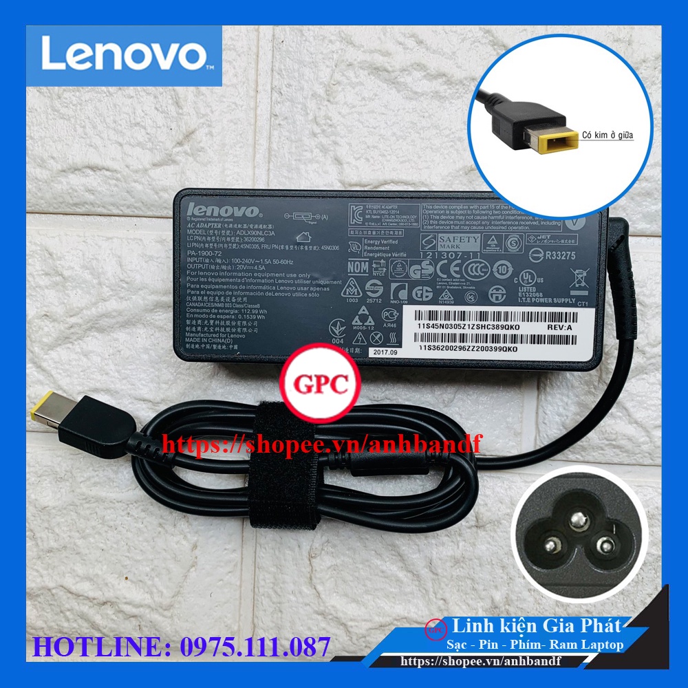 SẠC LENOVO CHÂN USB 20V- 4.5A- 90W