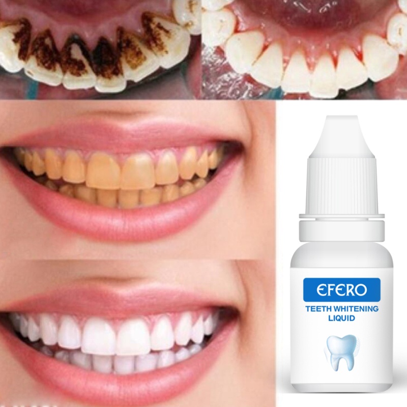 Chuyên nghiệp ~ EFERO Răng Làm Trắng Tinh Chất Bột Vệ Sinh Răng Miệng Làm Sạch Huyết Thanh Loại Bỏ Mảng Bám Vết Bẩn Răng Tẩy Trắng Công Cụ Nha Khoa