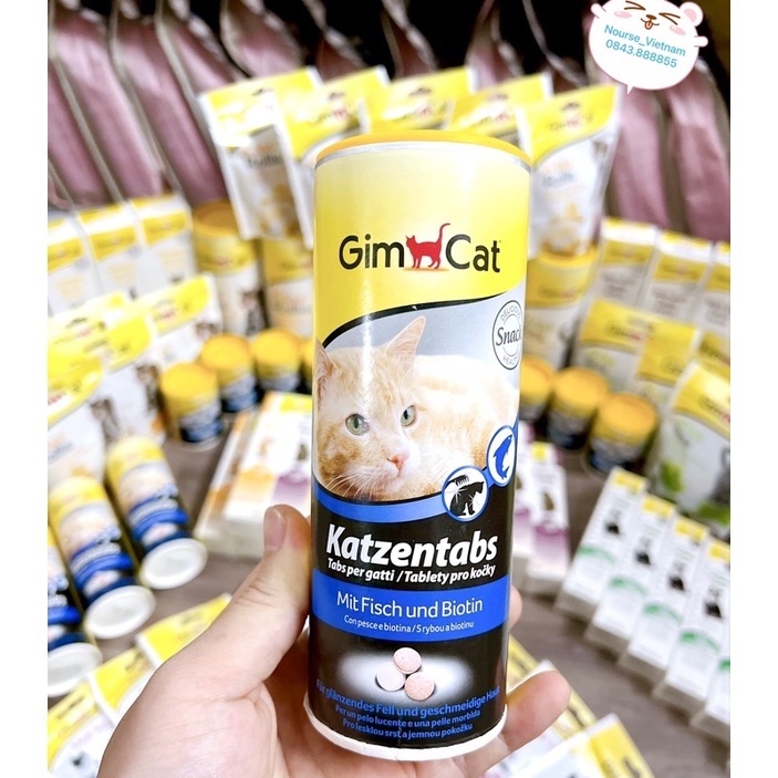 Viên dưỡng Gimcat bổ sung biotin cá giúp dưỡng lông và tái tạo lông cho mèo (350v)