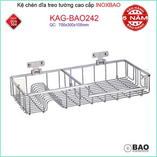KỆ ÚP CHÉN INOX BẢO KAG-BAO242