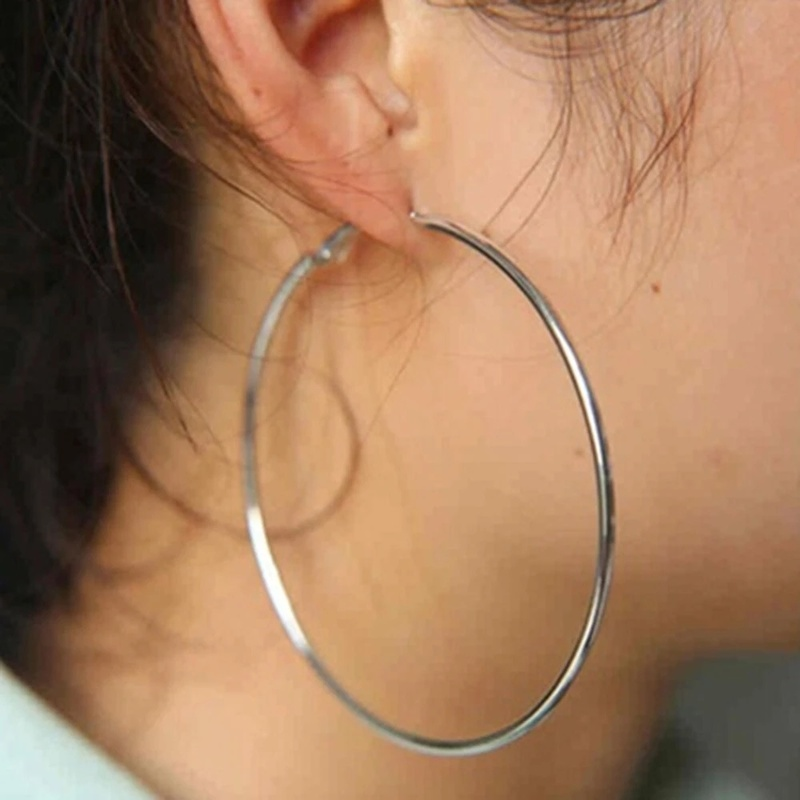 [Bán Chạy] Bông Tai Tròn Lớn Màu Trơn Cho Nữ [Phụ Kiện Trang Sức Dự Tiệc Cưới]