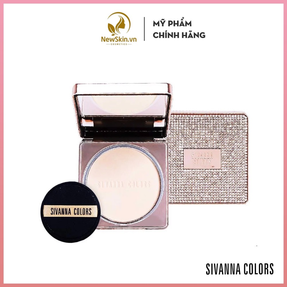 Phấn Phủ Kiềm Dầu Sivanna Colors Diamond Rose Essence Oil Smooth Powder HF6033