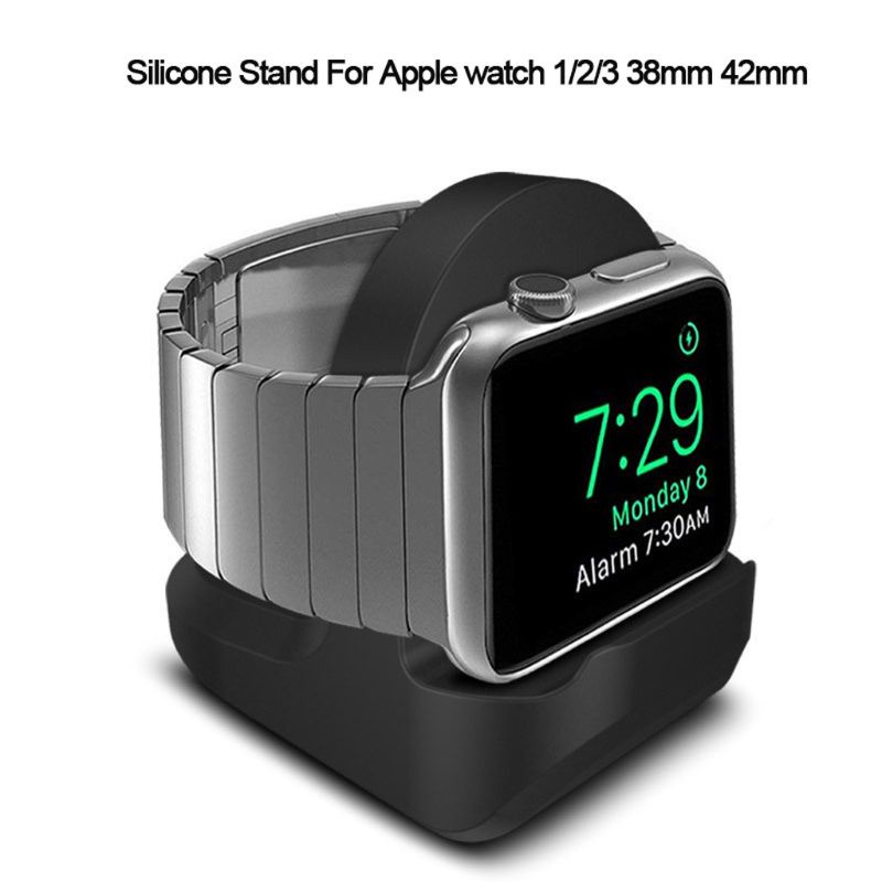 Đế Sạc Bằng Silicone Cho Đồng Hồ Apple Watch Series 1 / 2 / 3 / 4 42mm 38mm 40mm 44mm