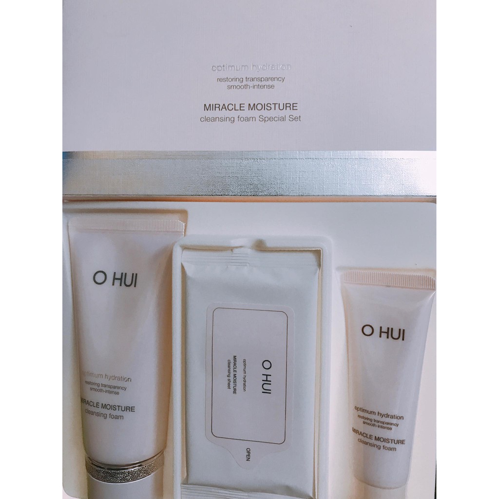 Set sữa rửa mặt OHUI MIRACLE MOISTURE CLEANSING FOAM SPECIAL SET (3sp)