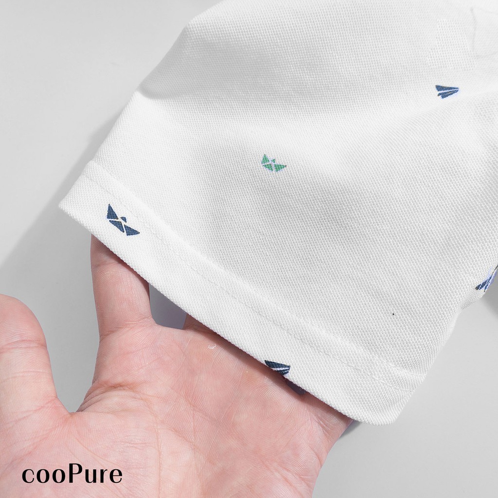 Áo thun polo nam cooPure màu cam, vải Polo stretchy fiber crossword, thiết kế trang nhã NO.1825 (5 màu)