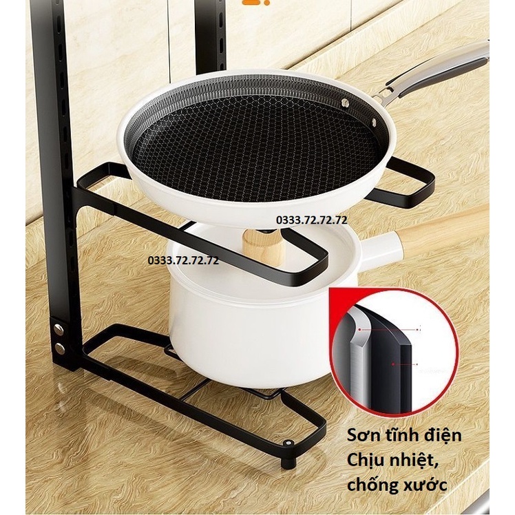 Kệ giá để chảo xoong nồi, giá gác vung úp chảo gọn gàng ngăn nắp