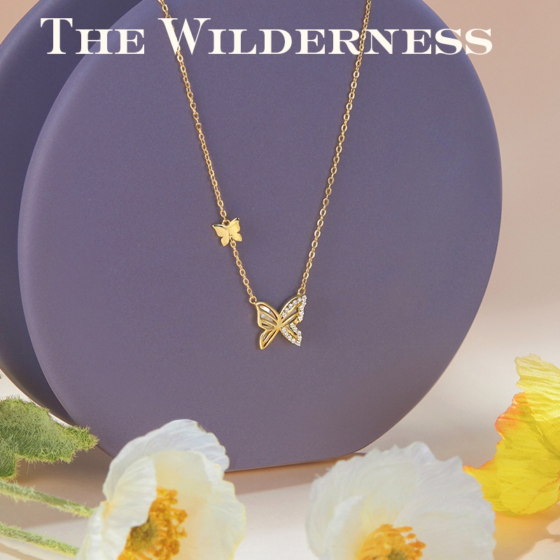 Vòng cổ BAMOER bạc 925 hình bướm thời trang xinh xắn cho nữ